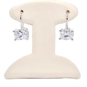 Vanna K for Bella Luce Sterling Silver CZ Earrings French Wires for Pierced Ears